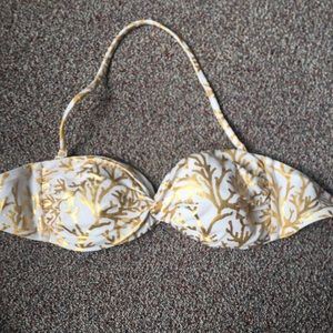 Victoria’s Secret gold bandeau bikini top size small